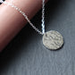 The ZEUS Necklace - Hammered Disc Necklace Sterling Silver