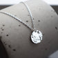 The ZEUS Necklace - Hammered Disc Necklace Sterling Silver