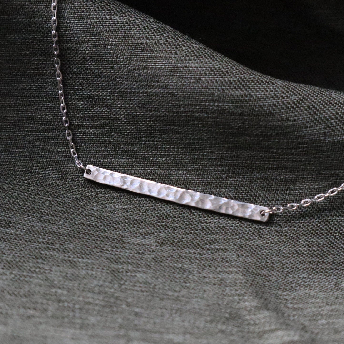 Textured Bar Necklace