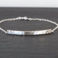 Textured Bar Bracelet with diamond cut chain and clasp. Bracelet is made using solid Sterling Silver 925. Personalisation is available on the back on the bracelet.