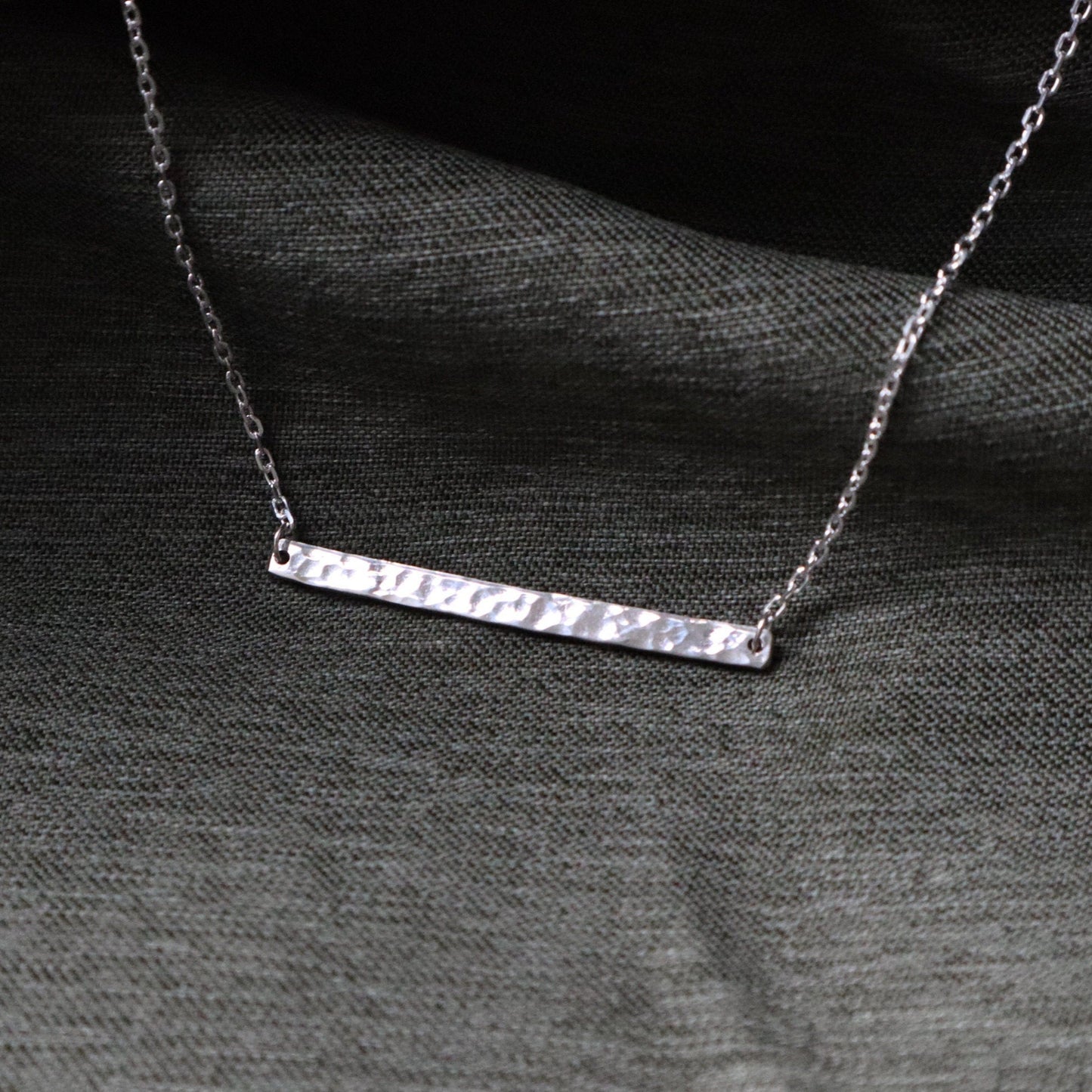 Textured Bar Necklace