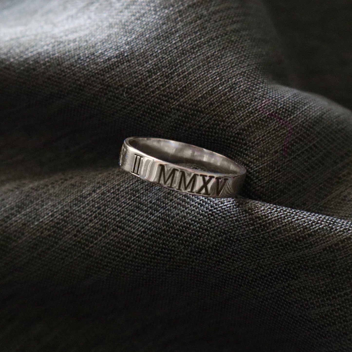 Roman Numeral Band Ring