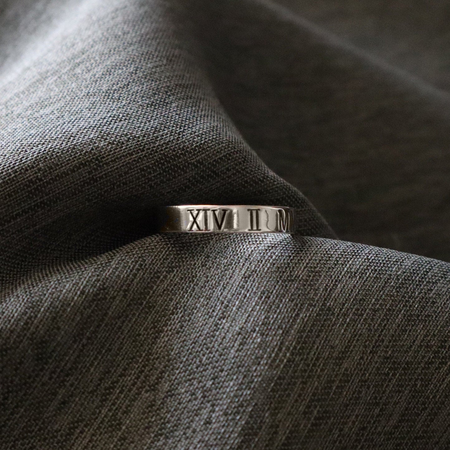 Roman Numeral Band Ring