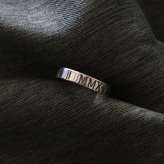 Roman Numeral Band Ring