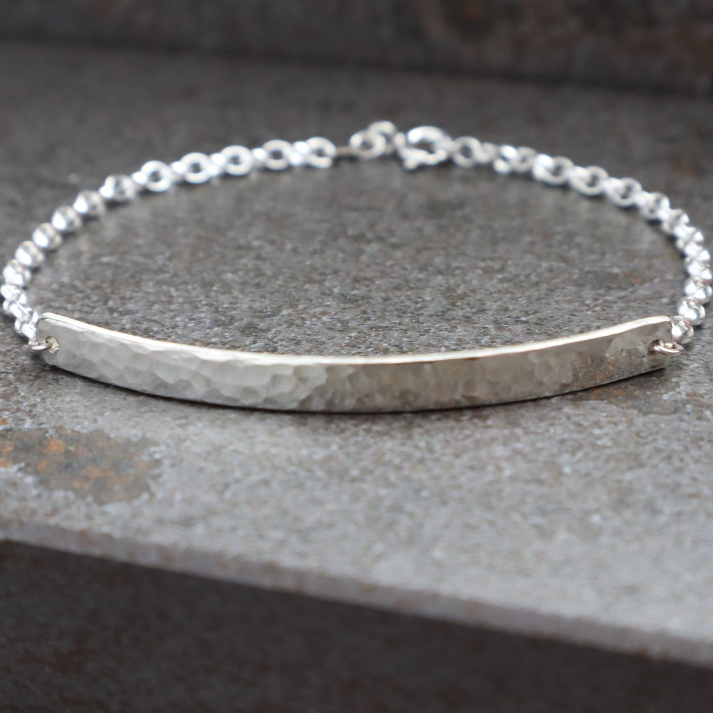 Chunky Textured Bar Bracelet