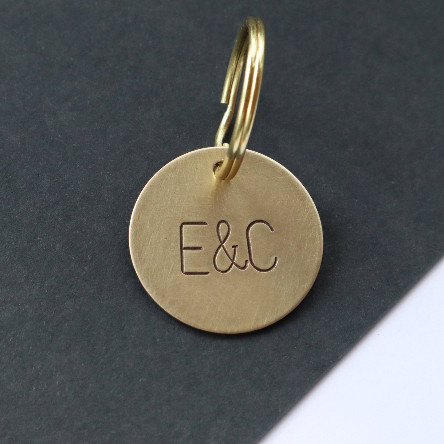 Brass Monogram Tag